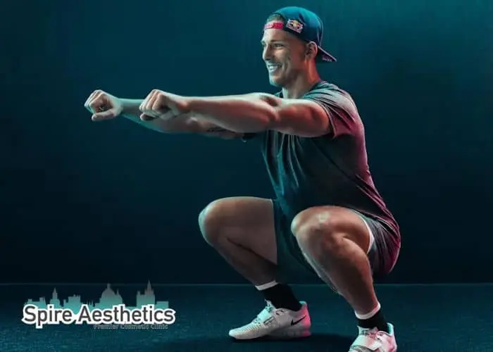 Image of man build leg muscle Warminster through exercise